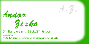 andor zisko business card